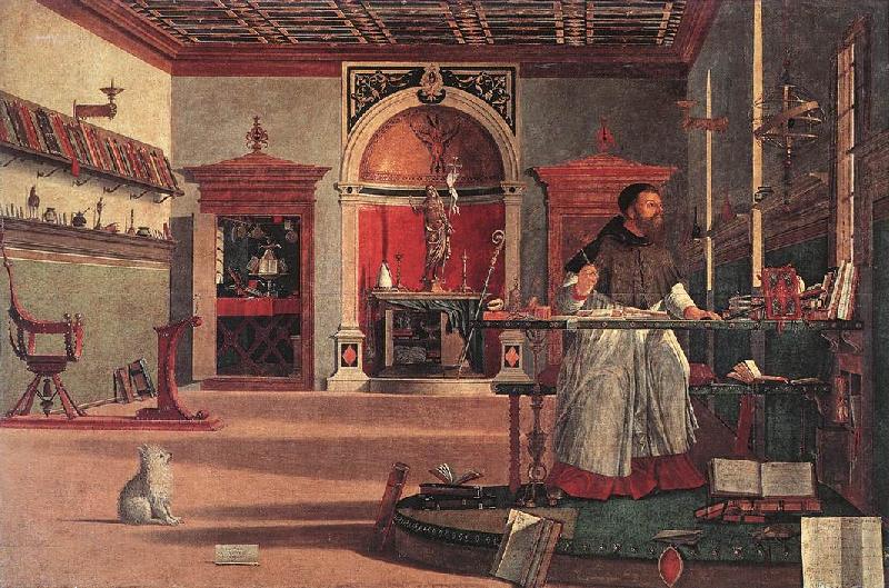 CARPACCIO, Vittore Vision of St Augustin fg oil painting picture